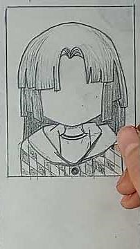 Angry anime face drawing | pencil drawing