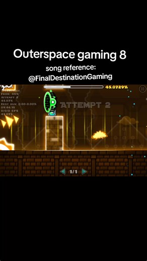 Exploring Outerspace Gaming 8 in Geometry Dash