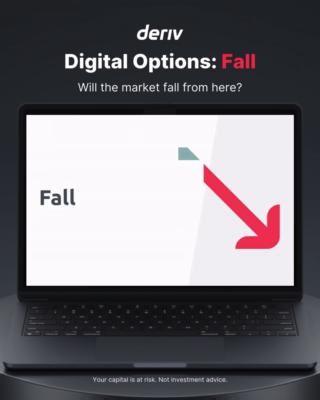 📉 Expecting the market to drop? Fall Options on Deriv let you act on downward price movements — with outcomes that are clearly defined from the start. Trade across Forex, Stock Indices, Commodities, and Derived Indices — all with limited risk. 💬 What’s your go-to strategy for bearish markets? Drop it in the comments! 👇 🚀 Start exploring Fall Options now on Deriv: https://deriv.link/4lUxyO5 #FallOption #TradingEducation #Deriv #MarketDrop #Deriv #TradingBearish #OptionsTrading #DigitalOptions