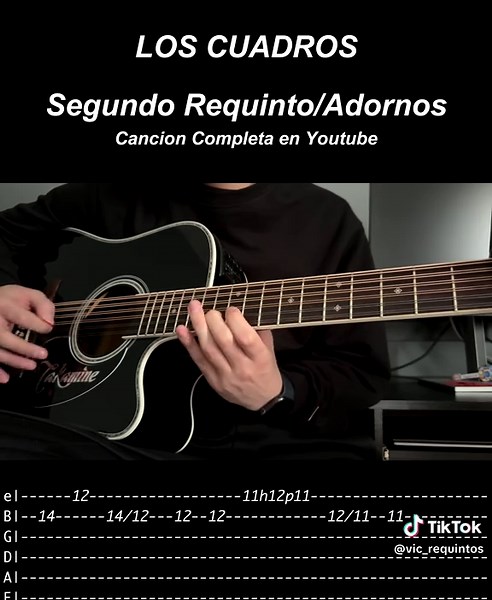 LOS CUADROS - Peso Pluma, Tito Double P Tutorial Tabs - Segundo Requinto / Adornos #requinto #guitar #guitarra #regionalmexicano #corridos #corridostumbados #fyp #musica #parati #pesopluma #titodoublep