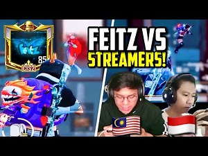TOP 5 MOMENTS FEITZ 1V4 STREAMERS IN PUBG MOBILE!!