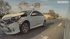 Crazy speed sends car flying into disaster