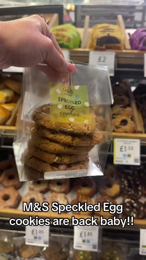 Speckled egg cookies are back in the bakery!! Grab yours now!! #mandslocal #cookies #bakery #sweettreat #speckledeggcookies @M&S Food