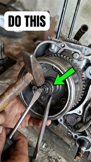Removing a Motorcycle Flywheel the EASY Way! 🔧🏍️ #shorts