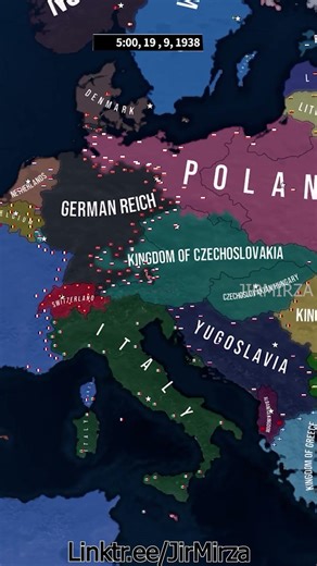 Czechoslovak Kingdom Strikes Back #viral #history #hoi4 #ww2 #timelapse #europe #czech #map
