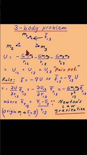 3 Body Problem: Pair Potentials and their Forces