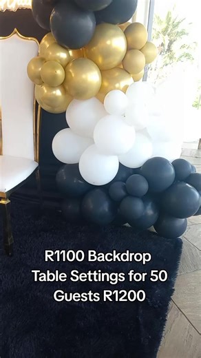 Affordable Event Backdrop and Table Settings