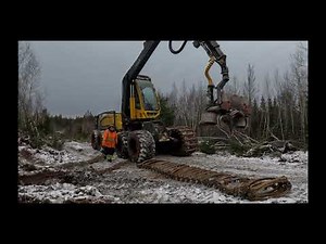 Easy way to install half tracks on 8 Wheel Drive Harvester