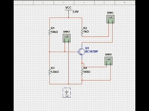 Voltage divider bias circuit using multisim