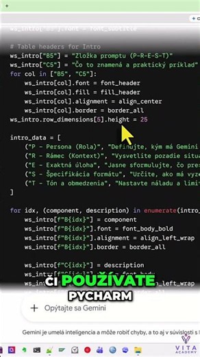 Python skripty z promptov: Stiahnite si .py súbor do PyCharmu! #shorts