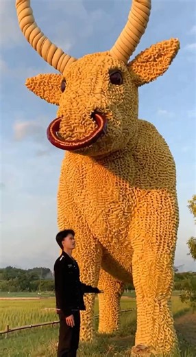 🍜 The Craziest Bull Ever Made of Noodles