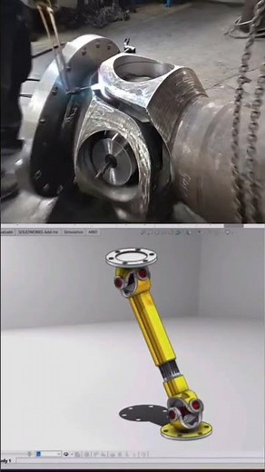 solidworks | universal joint Assembly #mechanicalengineering #solidworks