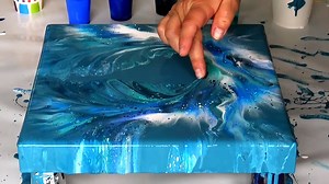 Some Days are Blue ~ Practising Dutch Pour ~ Fluid Art for Beginners