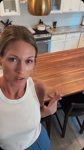 Butcher block island forever 🩷 #butcherblock #butcherblockcountertop #butcherblockisland #butcherblockcountertops #kitchendesign #kitchendecor #kitcheninspiration #kitchendetails #kitchendesign #interiordesign #cooking #chef #foodie #foryou | Sarahmakesmelaugh