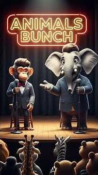 Monkey vs Elephant | Funny Stand-Up Comedy | Animals Bunch #AnimalRoast #CartoonAnimals