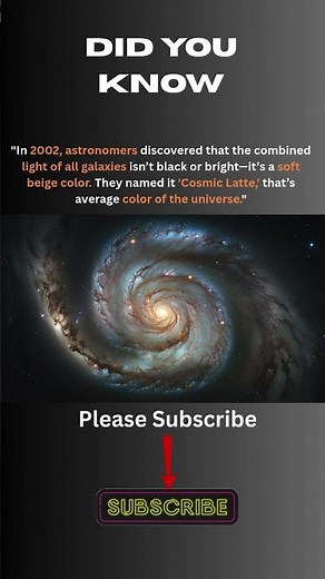 🚀 The Universe’s True Color Revealed: Cosmic Latte!🌌