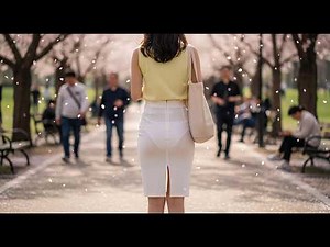 The Back View – A Woman Strolling Through the Spring Park | 春の日の公園を散歩する彼女の後ろ姿 | 봄날의 공원을 산책하는 그녀의 뒷모습