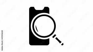 Digital Marketing glyph icon animation. Internet Marketing And Online Advertising, Seo And Crm, Advertise Settings And Video Advice