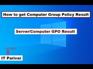 Gpresult | How to Get Group Policy Result