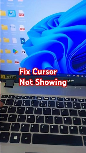 cursor not showing/working on laptop #easy #cusor