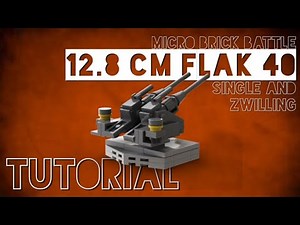 Lego WW2 12.8 cm FlaK 40(zwilling) Battlin’ Bricks/Micro Brick Battle tutorial/Building Instructions