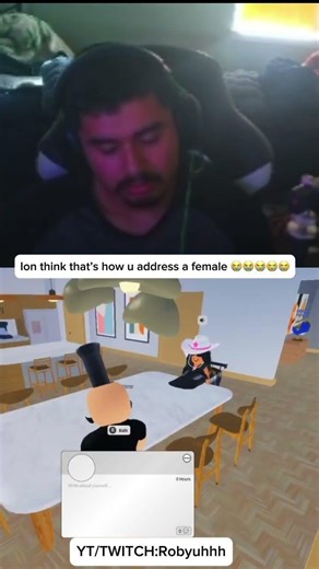 is this how yall go up to females? 😂 #robfrr #gaming #funny #streamer #roblox