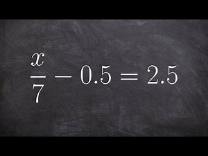Solving two step equations with a decimal
