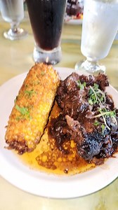 Dinner at #Crave oxtail, street corn, house salad #goodfood | Traci Fant