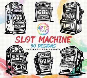 Slot Machine Clipart Bundle, Casino Gambling Vector (svg, Png, Jpg, Eps, Dxf) - Etsy