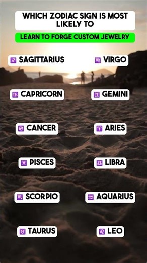 Which Zodiac Sign is most likely to master the art of forging custom jewelry?