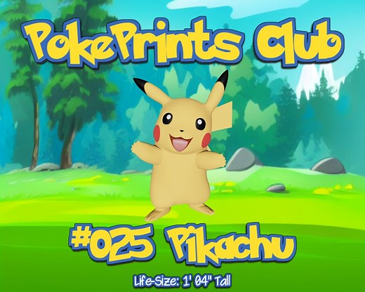 Pikachu Life-sized STL 3D Printing Pokemon Files (fan Art), Digital Download for 3D Printer, Gift for Him & Her - Etsy
