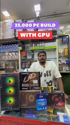 ₹35,000 Budget Gaming PC Build! 🔥 Ryzen 5 5500 + 8GB Graphics Card #shorts #pcbuild