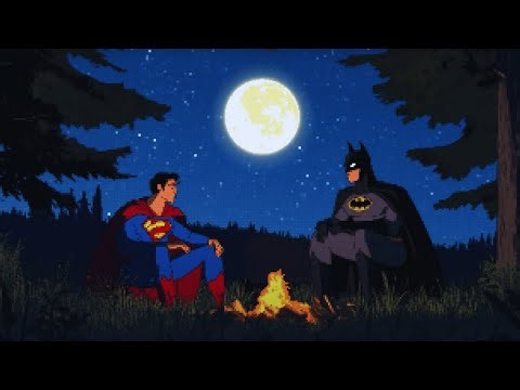 🌙 Superman & Batman Chill Together | Relaxing Lofi Beats by the Campfire 🔥 Under the Moonlight 🌟
