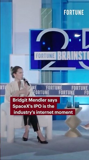 Bridgit Mendler says SpaceX's IPO is the industry's internet moment
