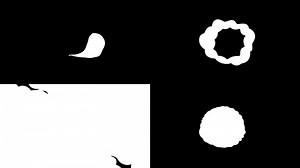 Animation of white explosion, transition, smoke elements