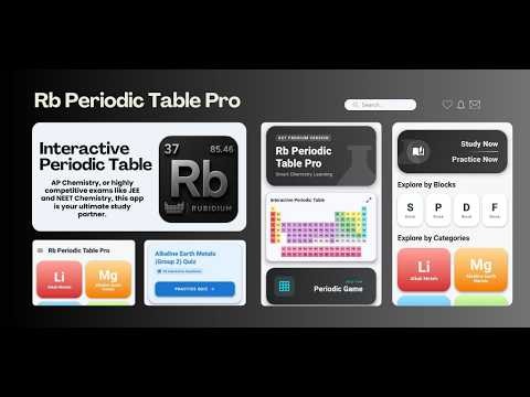 RB Periodic Table Pro App By Ramu Boddepalli