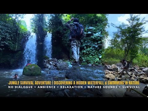 Exploring the Hidden Waterfall Deep in the Jungle | Primitive Survival Adventure