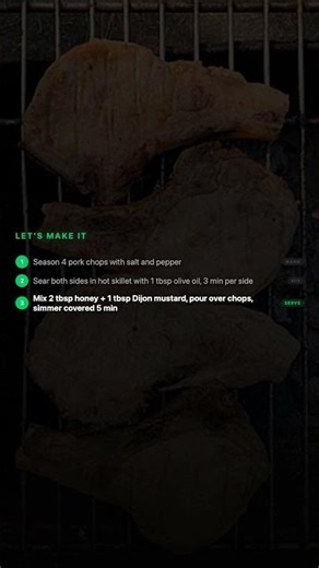 3-Ingredient Honey Mustard Pork Chops