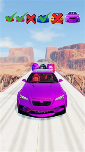 BIG vs SMALL CARS vs Rumi, Zoey & 67 #beamng #kpop