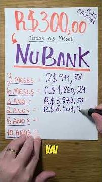 What happens if you deposit $300 every month into your NUBANK "Caixinha"? #investing #finance