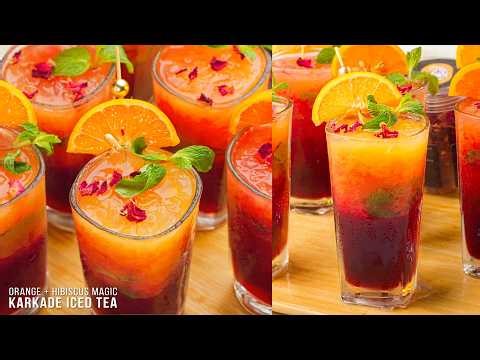 Hibiscus Iced Tea Recipe | Egyptian Karkade With Orange Twist