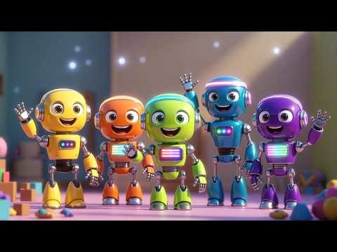 Five Little Happy Robots 🤖 | Beep Beep Beep | Fun Nursery Rhymes & Baby Songs for Kids
