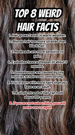 8 Weird Hair Facts You Probably Didn’t Know!