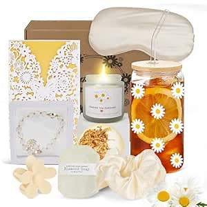 Birthday Gifts for Teen Girls, Happy Birthday Gift Basket for Women, Unique 18th 21st Birthday Gifts for Girls, Friendship, Sister, Daughter, Girlfriend - Daisy Birthday Gift Ideas Set