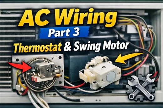 ‏"Window AC Wiring Part 3 🔧 | Thermostat & Swing Motor Full Guide!" #W...