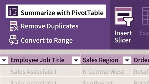 Apply the power of Excel PivotTables to your data - Excel: PivotTables in Depth Video Tutorial | LinkedIn Learning, formerly Lynda.com