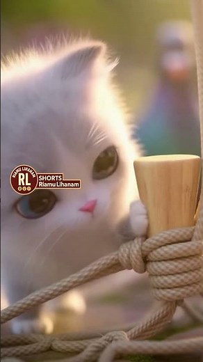 Kind Kitten’s Garden Rescue ☀️🐱🕊️#shortsvideo #trendingshorts #viralvideo