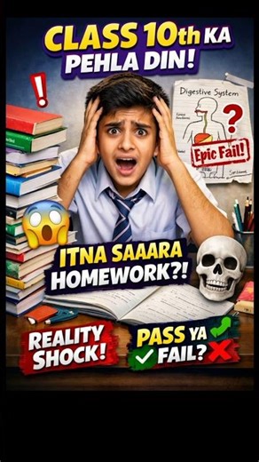 🤫 Reality Of Class 10th First Day 💀 #minivlog #shorts #studentlife