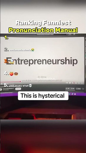 Ranking The Funniest Pronunciation Manual #pronunciation #shortsfeed #shorts #tiktokviral #funny