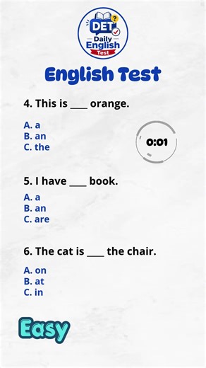 Easy English Test: Can You Complete These 6 Sentences?